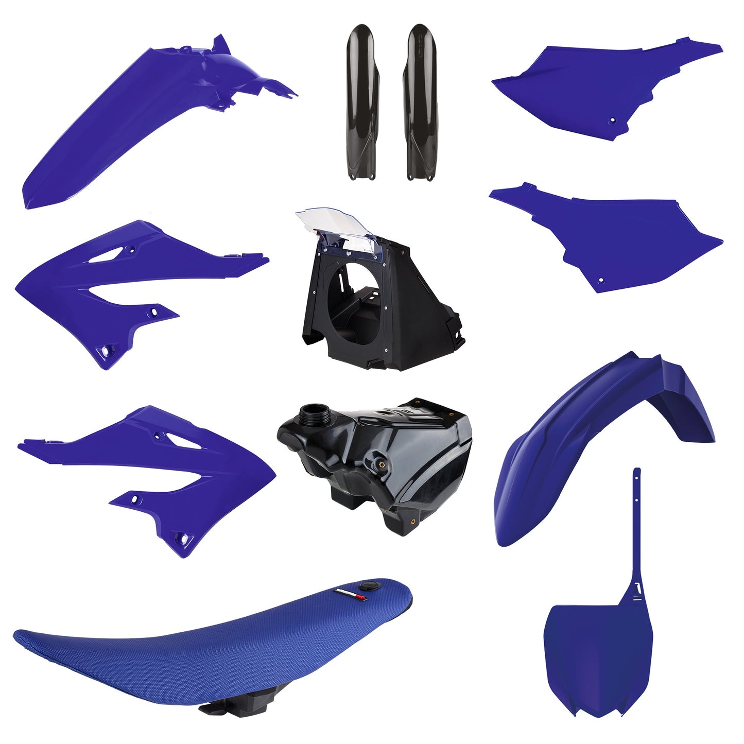 Polisport Yamaha Plastic Kit YZ 125 YZ 250 2002 - 2021 FULL RESTYLE with Petrol Tank, Seat & Airbox, Blue - motocross4u
