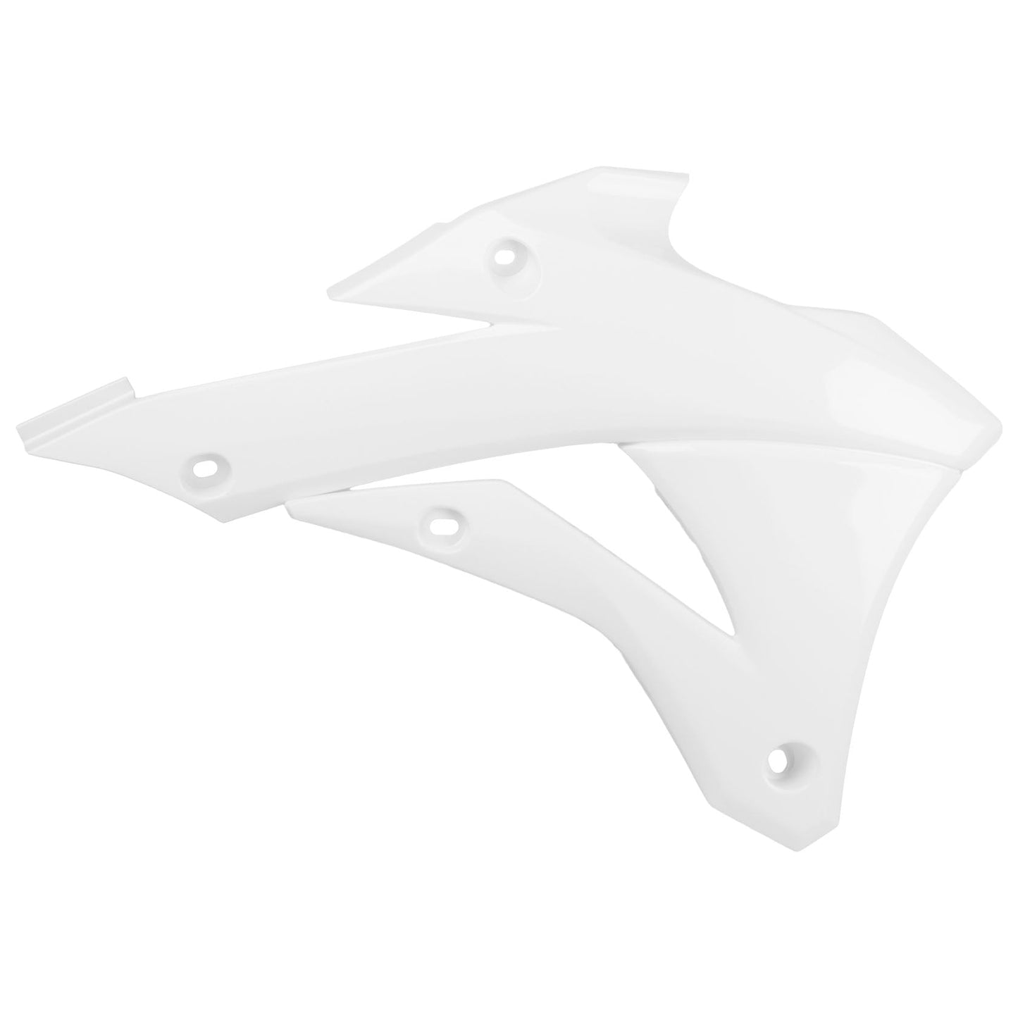 Polisport Kawasaki Radiator Scoops KX 85 100 112 2014 - 2021, White - motocross4u