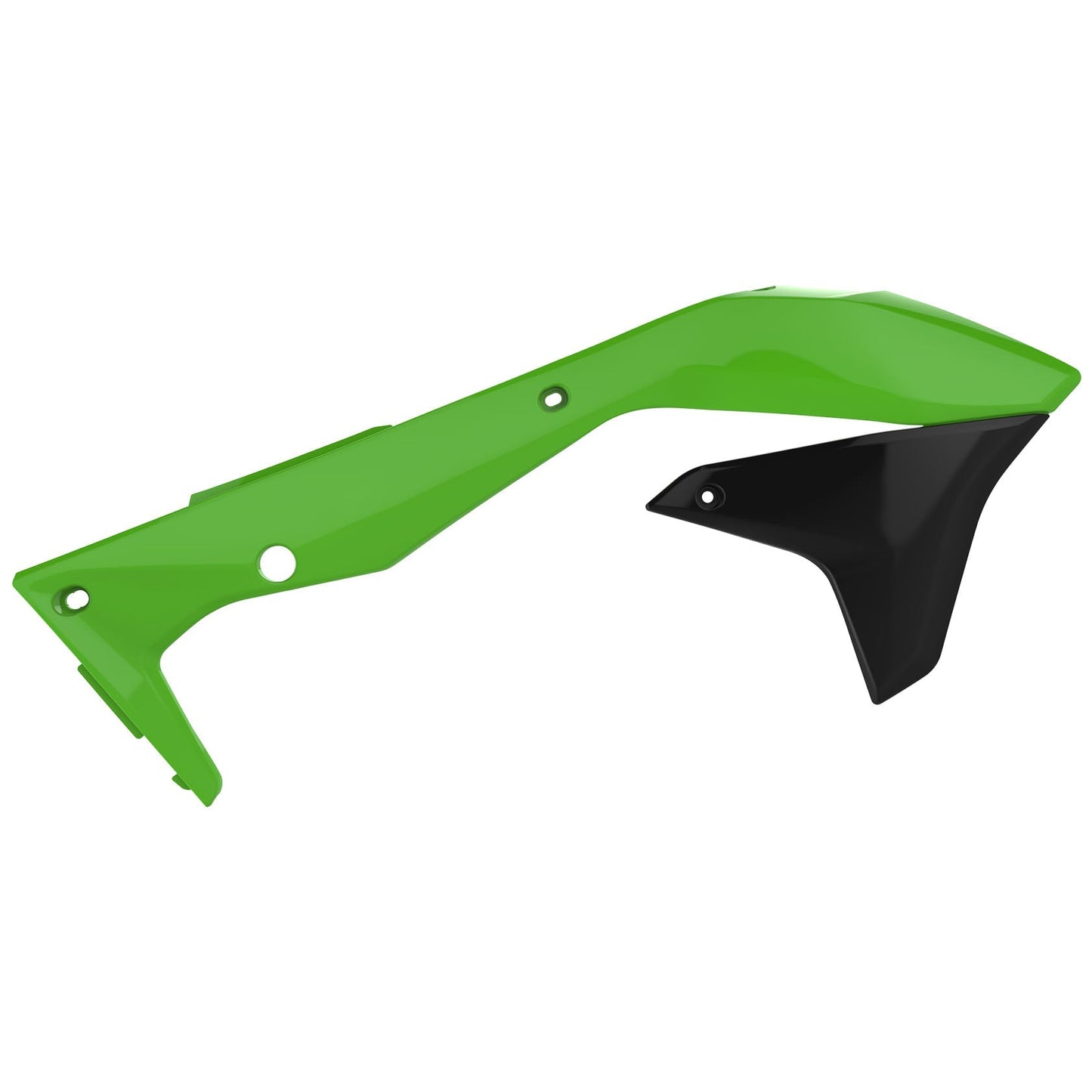 Polisport Kawasaki Radiator Scoops KXF 450 2016 - 2018, Green - motocross4u