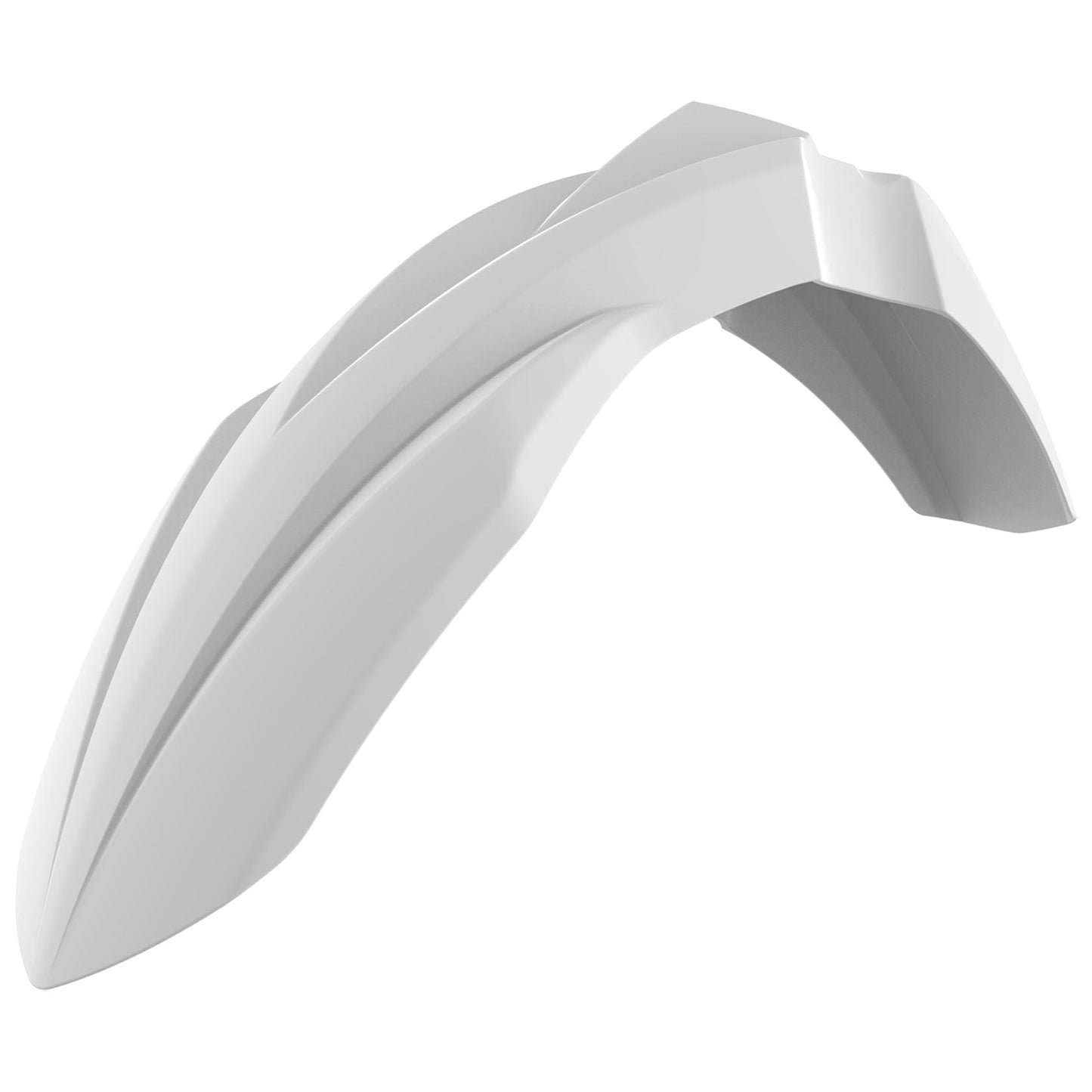 Polisport Kawasaki Front Fender KXF 250 2017 - 2022 KXF 450 2016 - 22, White - motocross4u