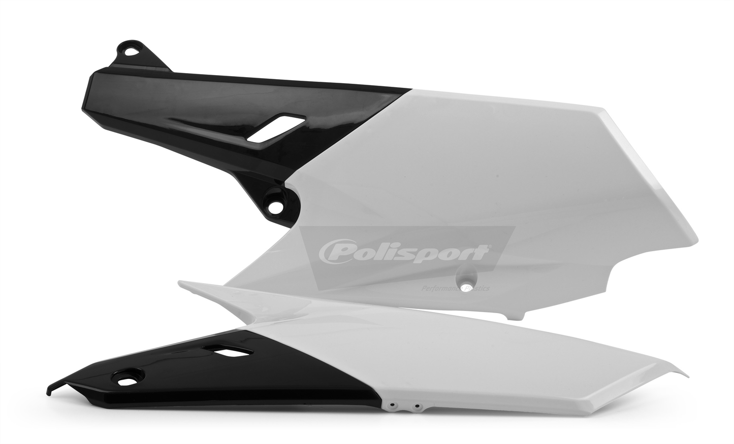Polisport Yamaha Side Panels YZF 250 2014 - 2018 YZF 450 14 - 2017 WRF 250 YZ 250 FX 2015 - 2019 WRF 450 YZ 450 FX 2016 - 18, White / Black - motocross4u