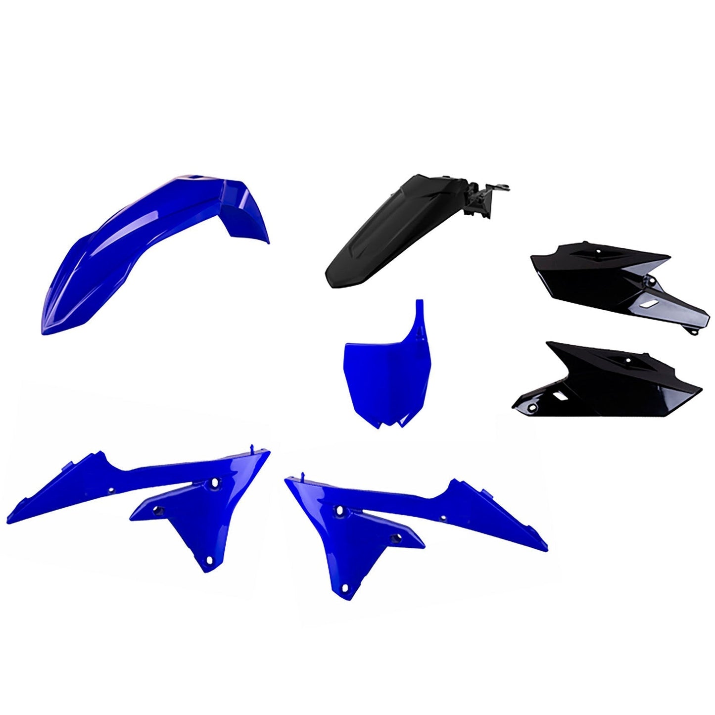 Polisport Yamaha Plastic Kit YZF 250 2014 - 2018 YZF 450 14 - 2017, Blue & Black - motocross4u