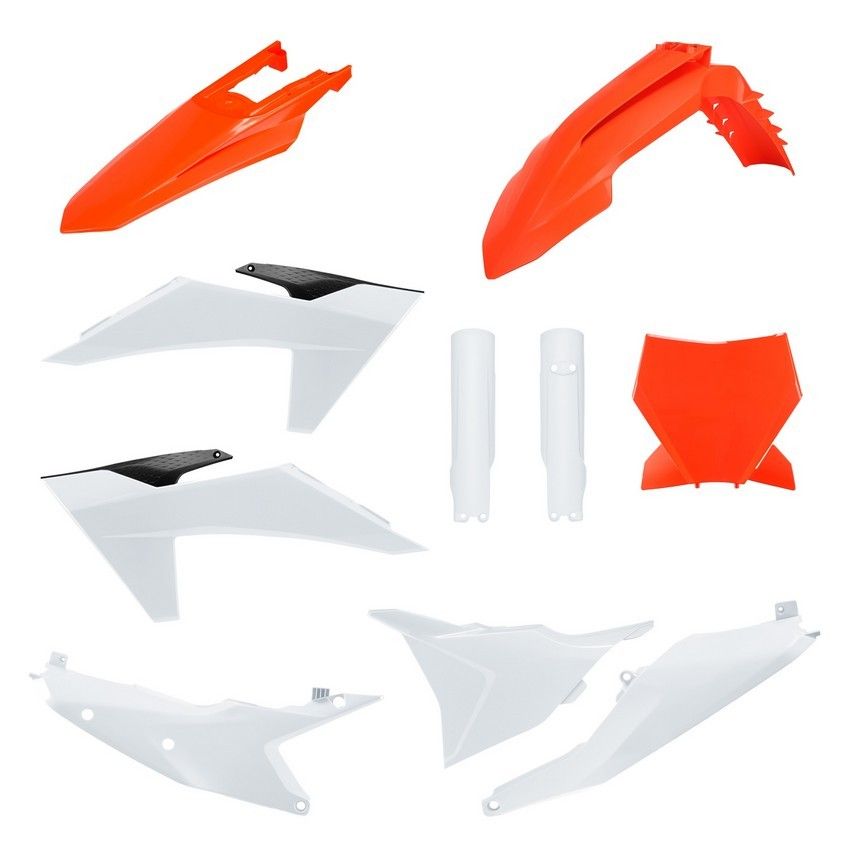 Polisport KTM Plastic Kit SX SXF 2023 - 2024, OEM Orange White - motocross4u