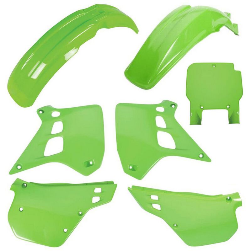 Polisport Kawasaki Plastic Kit KX 250 1990 - 1991, Green - motocross4u