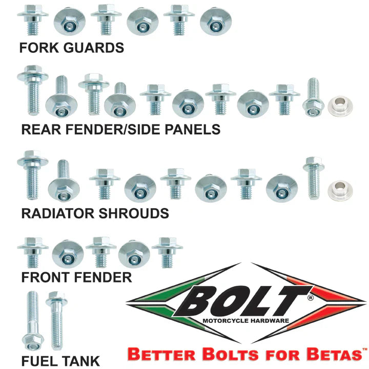 Bolt Motorcycle Hardware Beta Plastic Fastener Bolt Kit RR RS RR-S X Trainer 2013 - 2024 - motocross4u