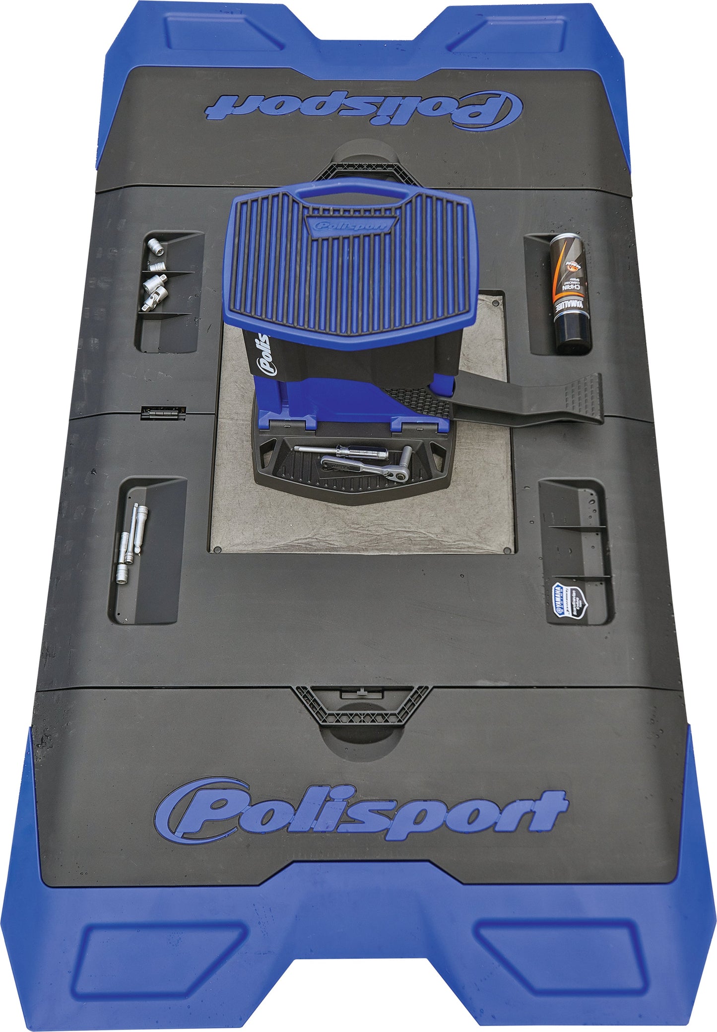 Polisport Bike Mat Foldable Plastic Mat, Blue - motocross4u