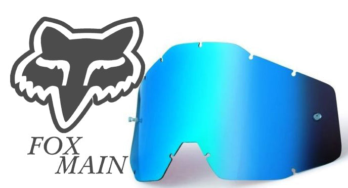 Goggle Shop Fox Main / Pro Mirror Tear off Lens, Mirror Blue - motocross4u