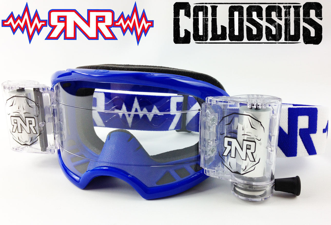 Rip n Roll Colossus WVS Roll Off Goggle, Blue - motocross4u