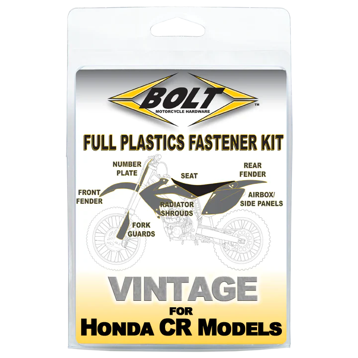 Bolt Motorcycle Hardware Honda Plastics Fastener Bolt Kit CR 500 1990 - 2001 - motocross4u