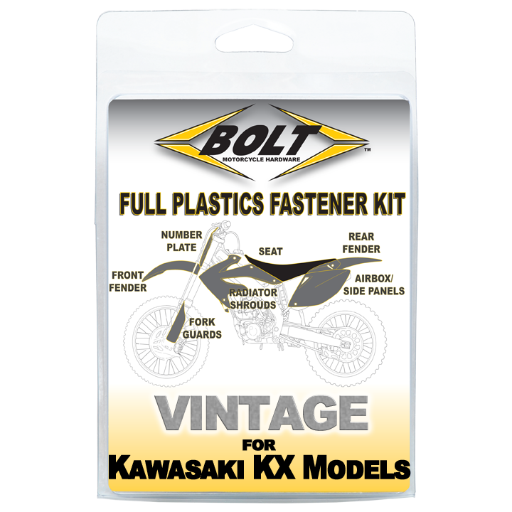 Bolt Motorcycle Hardware Kawasaki Plastics Fastener Bolt Kit KX 125 250 1994 - 1997 - motocross4u