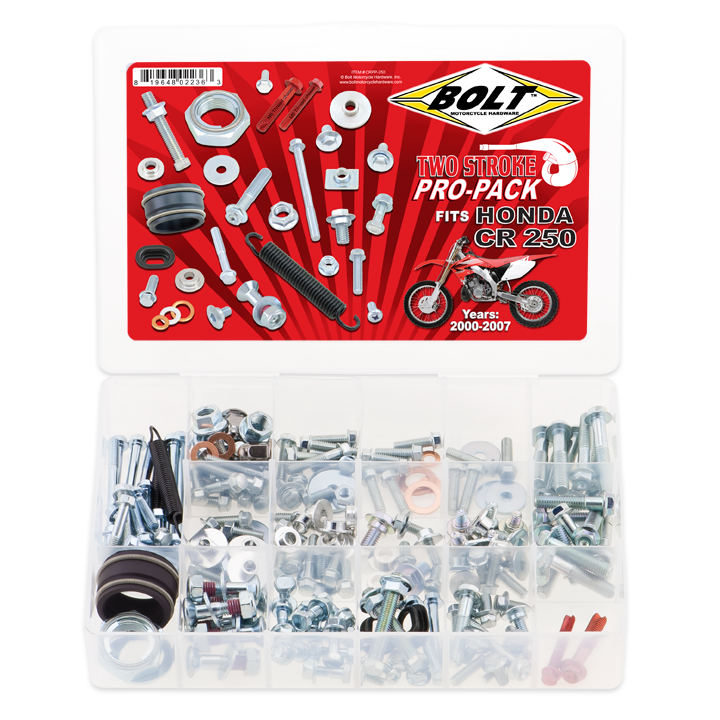 Bolt Motorcycle Hardware Honda CR 250 2000 - 2007 2 Stroke Pro Pack Bolt Kit - motocross4u