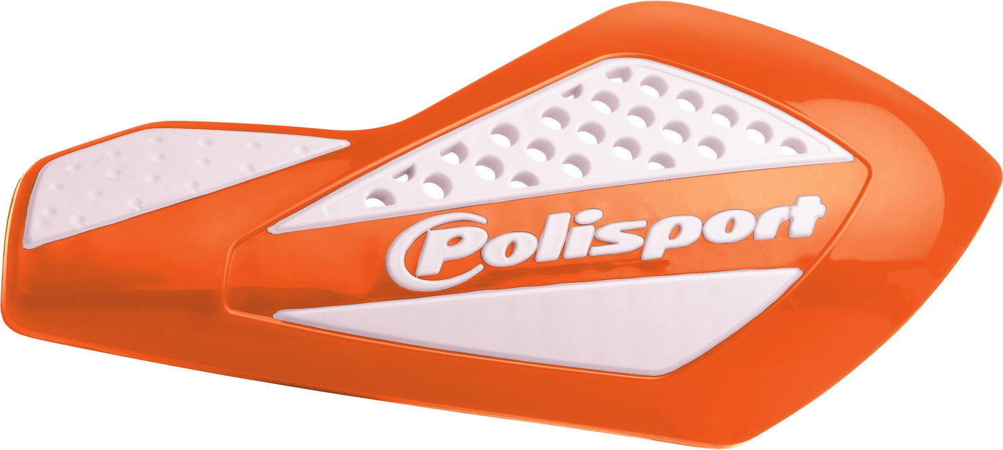 Polisport Universal Free Flow Hand Guards, Orange / White - motocross4u