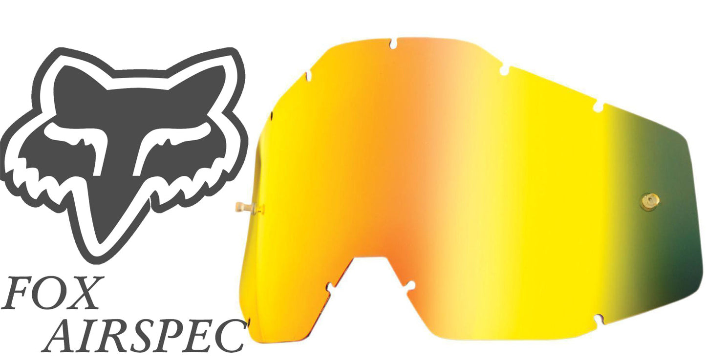 Goggle Shop Fox Airspec / Airspace Mirror Tear off Lens, Mirror Gold - motocross4u