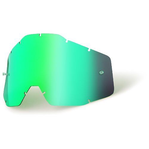 Goggle Shop 100% Mirror Tear off Lens, Green - motocross4u