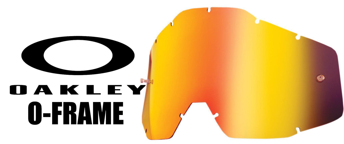 Goggle Shop Oakley O Frame / 2000 Mirror Tear off Lens, Red Inferno - motocross4u