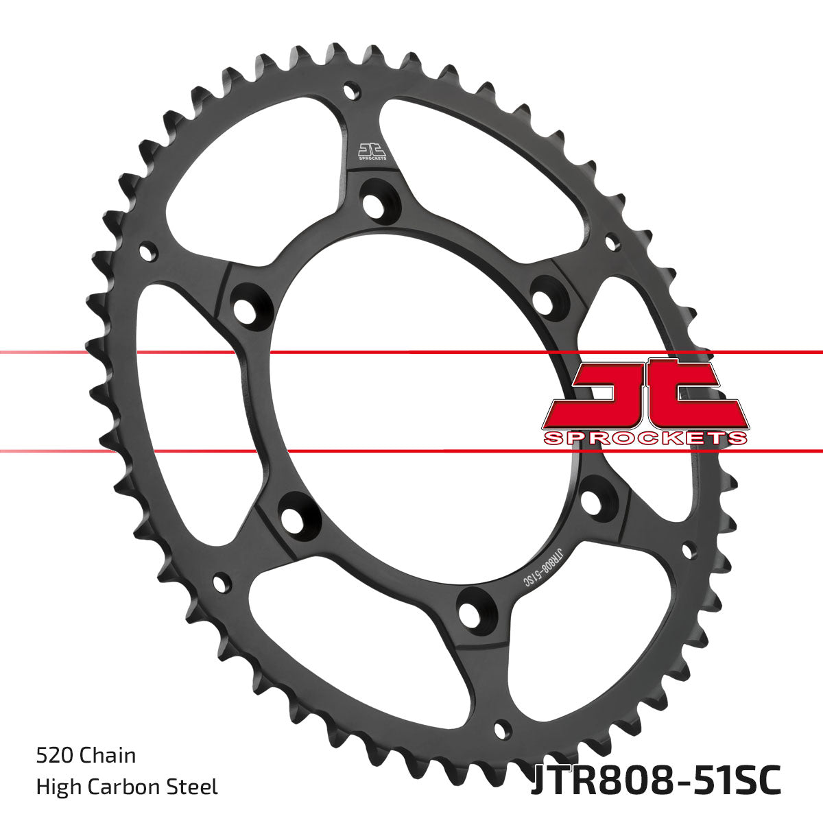 JT Sprockets Steel Rear Sprocket Suzuki RM 125 250 RMZ 250 450 1980 - 2024, 51T - motocross4u