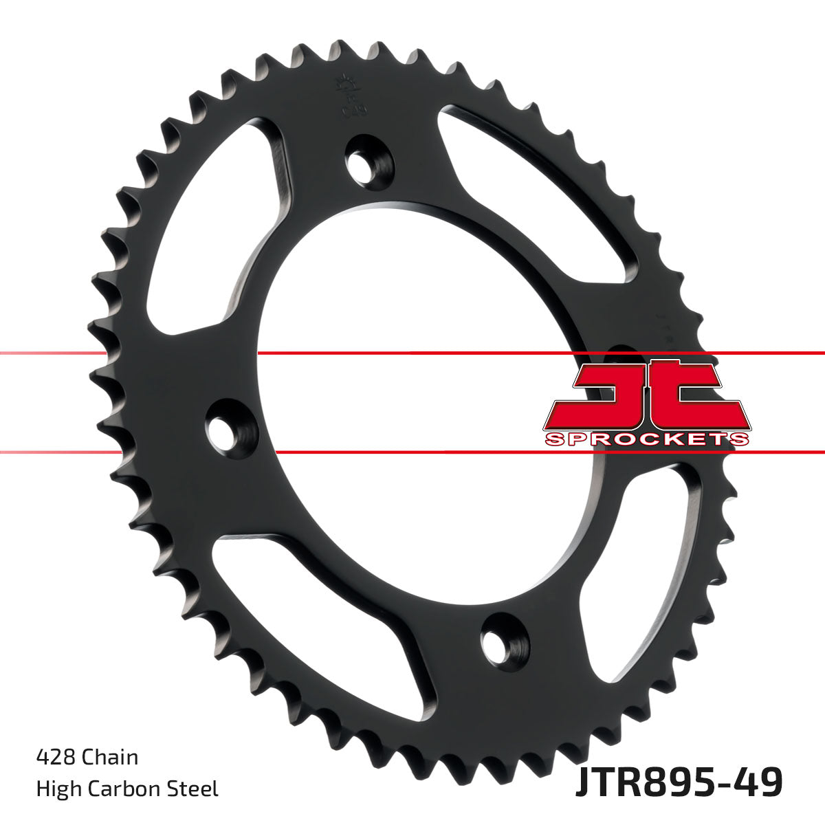 JT Sprockets Steel Rear Sprocket KTM SX 85 2004 - 2023 Husqvarna TC 85 2015 - 23 Gas Gas MC 85 2021 - 23, 49T zbk - motocross4u