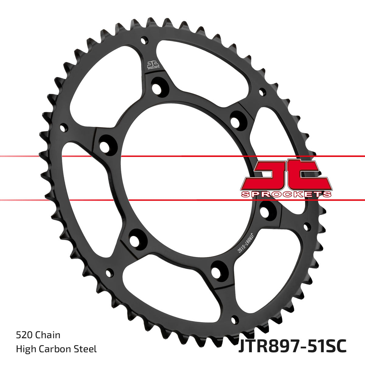 JT Sprockets Steel Rear Sprocket KTM SX 1995 - 2023 SXF 250 2006 - 23 SXF 350 2011 - 23 SXF 450 2007 - 23 Husqvarna TC FC TE FE 2014 - 23 MC MCF EC ECF 2021 - 23, 51T - motocross4u