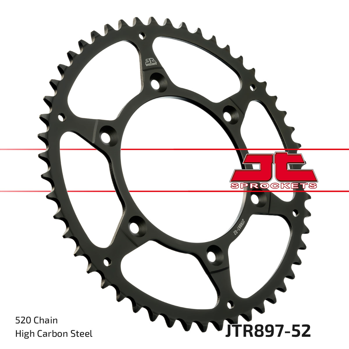 JT Sprockets Steel Rear Sprocket KTM SX 1995 - 2023 SXF 250 2006 - 23 SXF 350 2011 - 23 SXF 450 2007 - 23 Husqvarna TC FC TE FE 2014 - 23 MC MCF EC ECF 2021 - 23, 52T - motocross4u