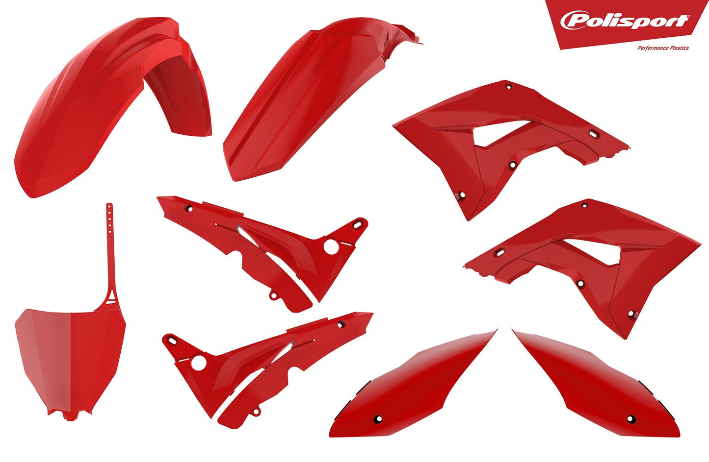 Polisport Honda Plastic Kit CR 125 250 2002 - 2007 Restyle, All Red - motocross4u