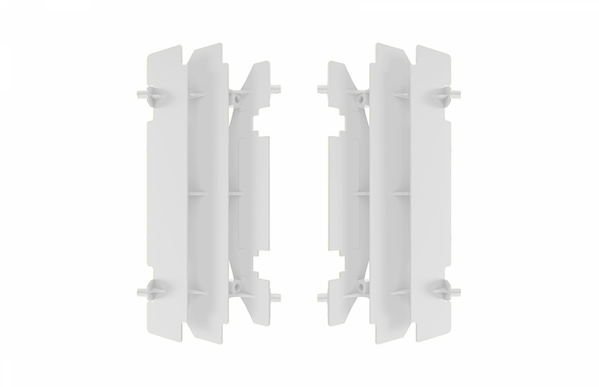 Polisport Kawasaki Radiator Louvers KX 250 2005 - 2007, White - motocross4u