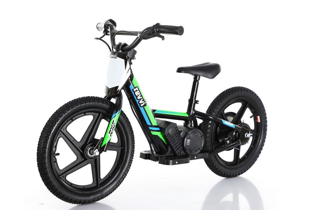 Revvi 16" 250w Electric Balance Bike - Green - motocross4u