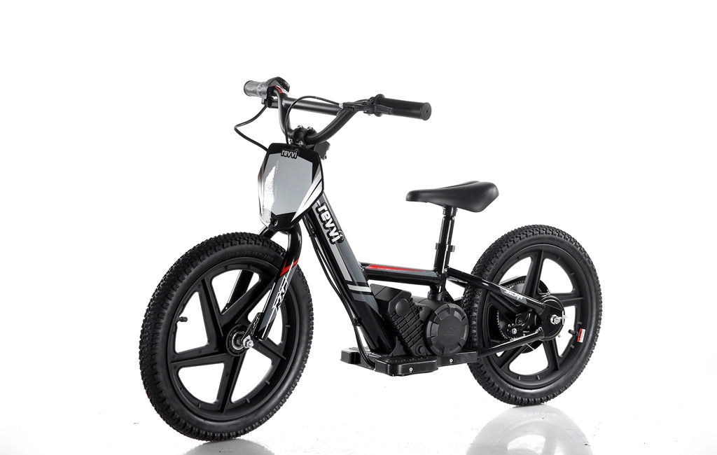 Revvi 16" 250w Electric Balance Bike - Black - motocross4u