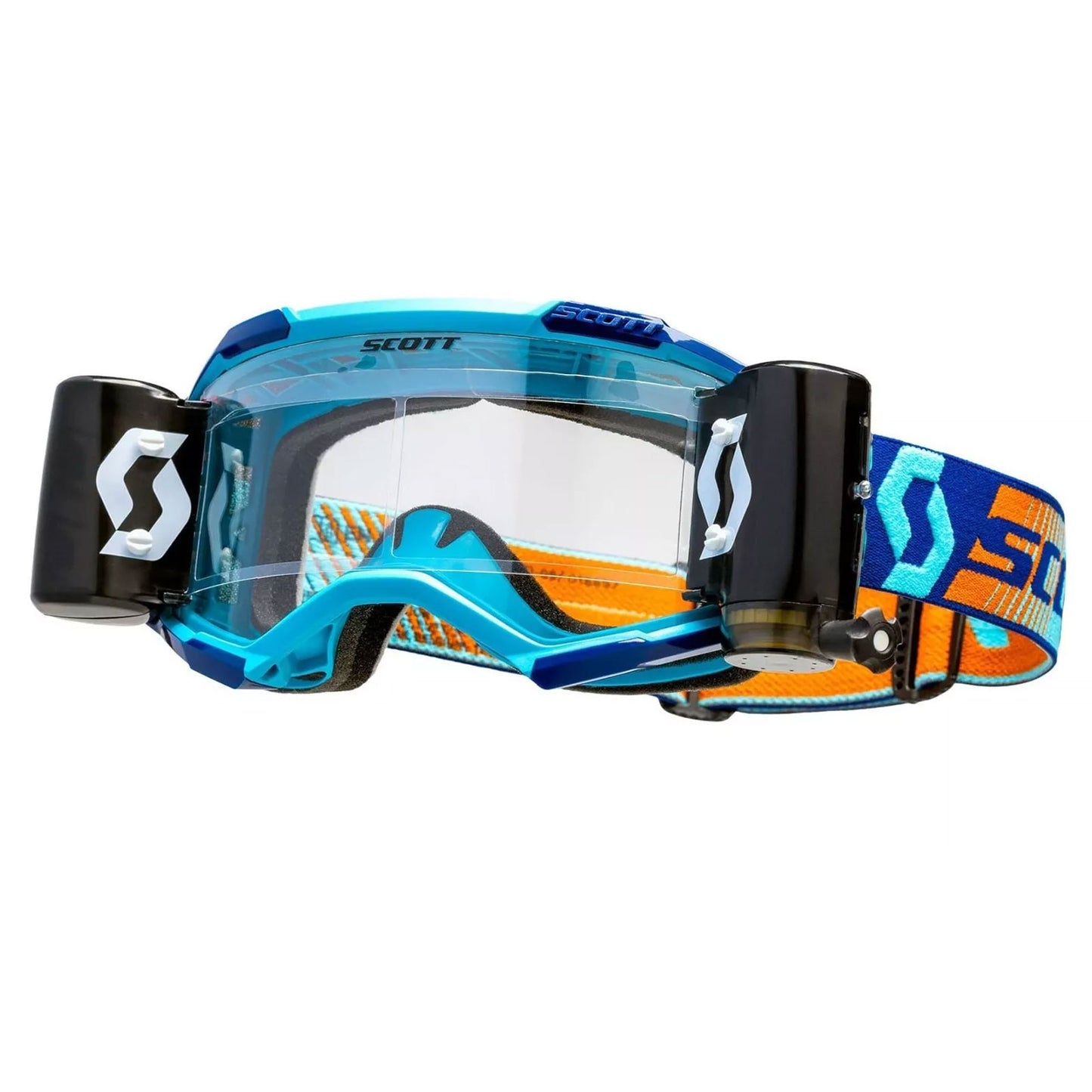 Scott Fury WFS Roll-Off Motocross Goggles – ROYAL BLUE / ORANGE - motocross4u