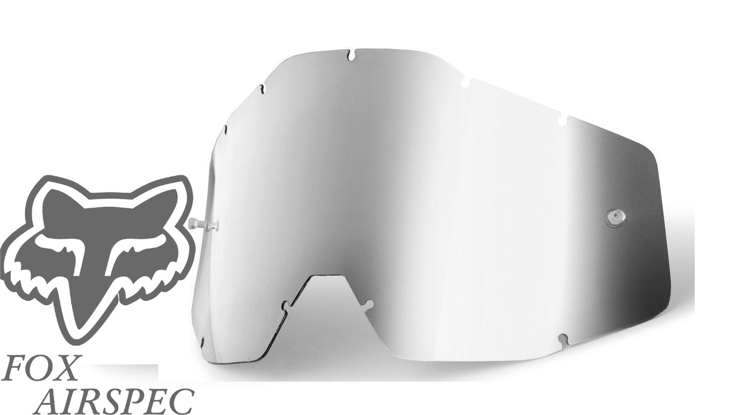 Goggle Shop Fox Airspec / Airspace Mirror Tear off Lens, Mirror Silver - motocross4u