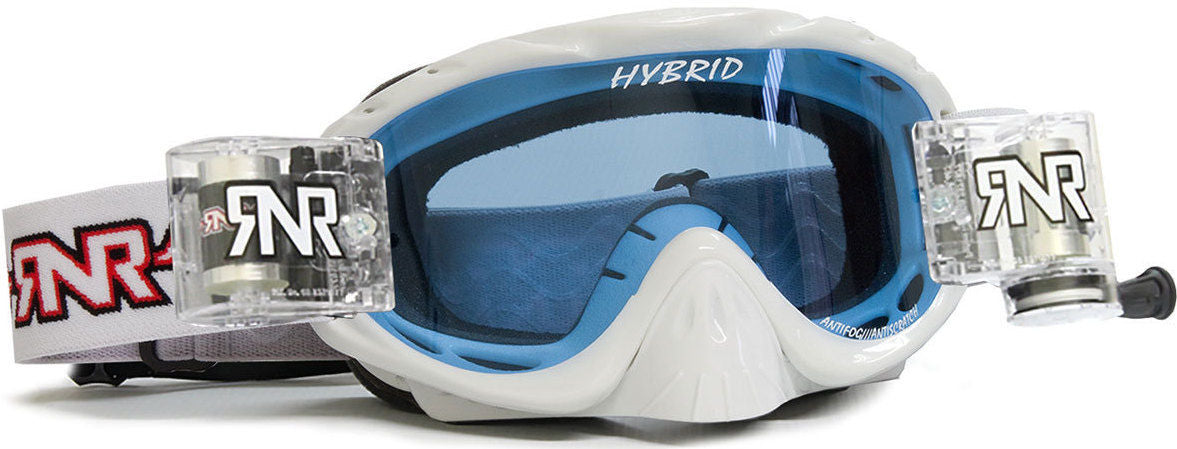 Rip n Roll Hybrid Fully Loaded Goggle, White - motocross4u