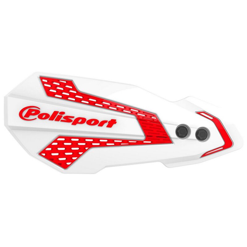 Polisport Universal Hand Guards MX Flow Honda CRF 250 R CRF 450 R 2021 - 2023, White / Red - motocross4u