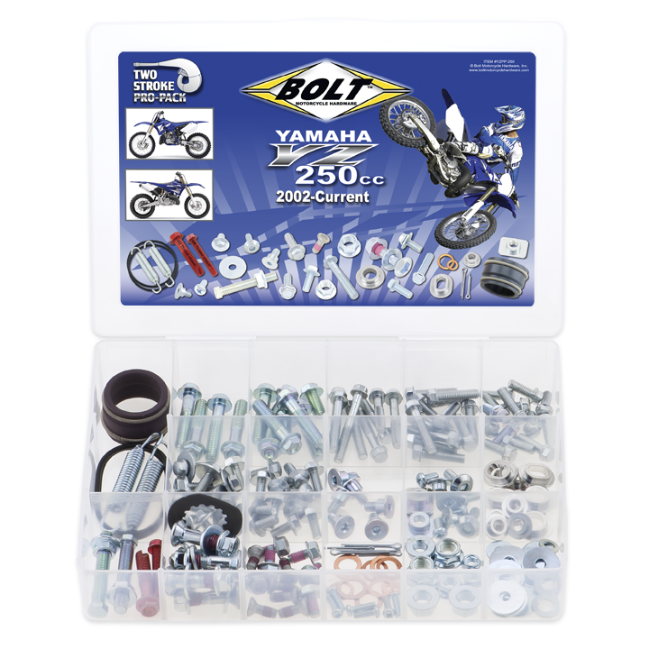 Bolt Motorcycle Hardware Yamaha YZ 250 2002 - 2021 2 Stroke Pro Pack Bolt Kit - motocross4u