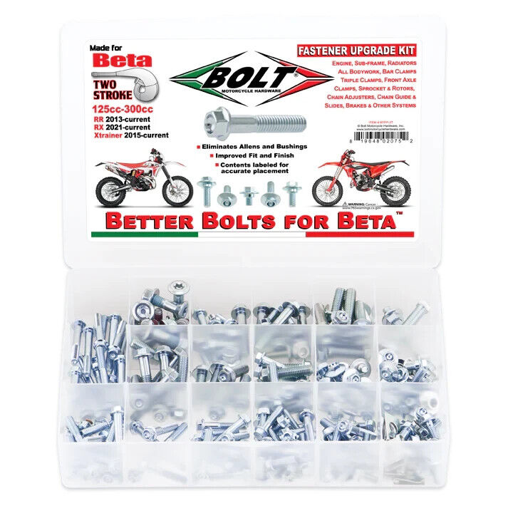 Bolt Motorcycle Hardware Beta 2 STROKE Pro Pack Bolt Kit RR RX XTrainer 125 - 300 2013 - 2022 - motocross4u