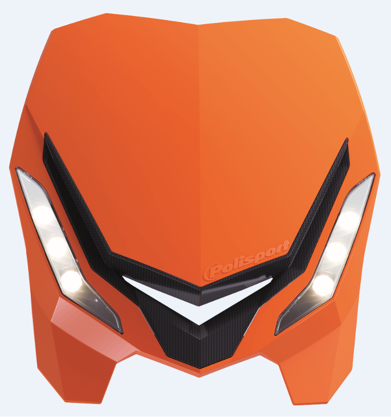 Polisport Universal E Blaze Headlight, Orange - motocross4u
