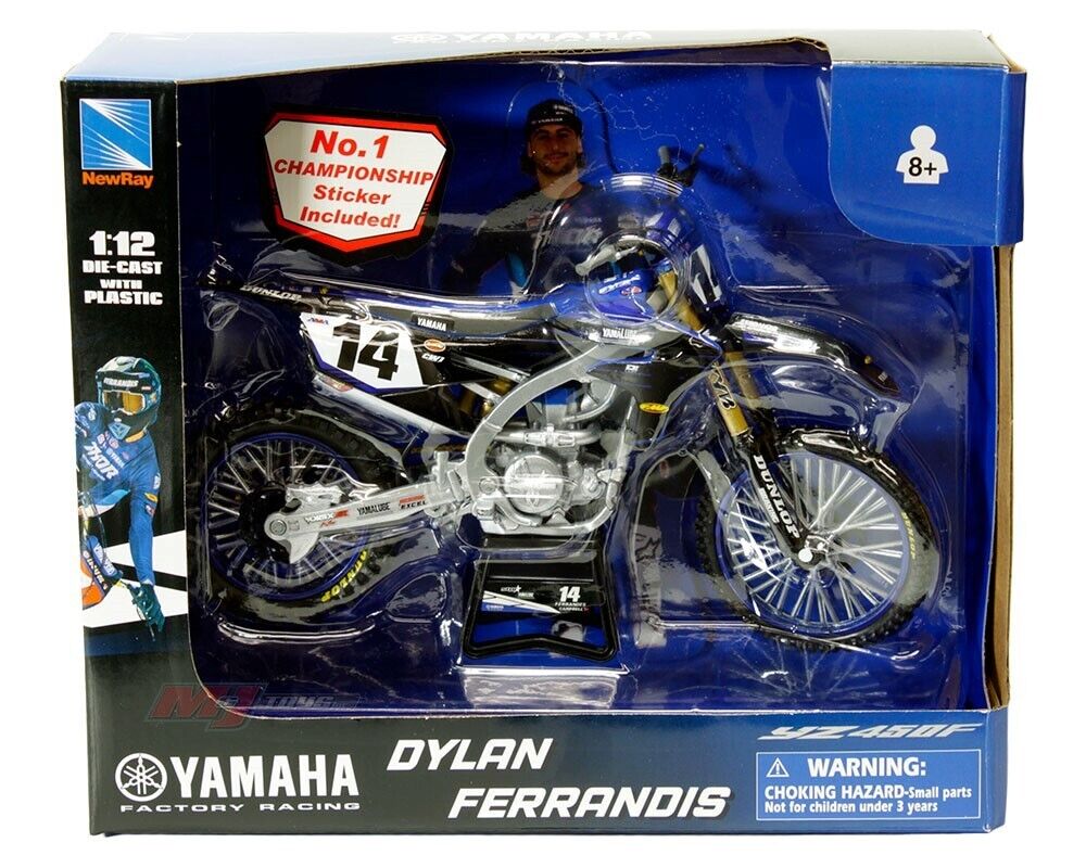 New Ray Toys 1:12 Dylan Ferrandis Star Racing Yamaha YZF 450 Toy Model - motocross4u