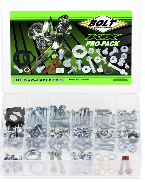 Bolt Motorcycle Hardware Kawasaki KX / KXF Pro Pack Bolt Kit - motocross4u