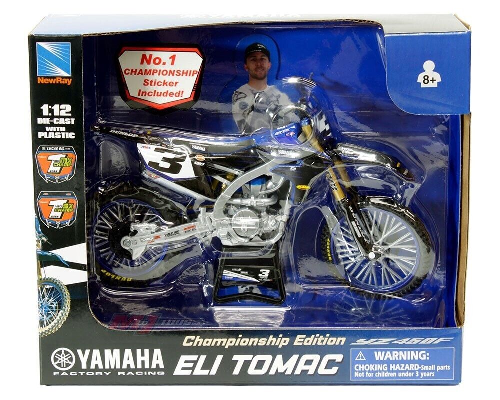New Ray Toys 1:12 Eli Tomac Star Racing Yamaha YZF 450 Toy Model - motocross4u