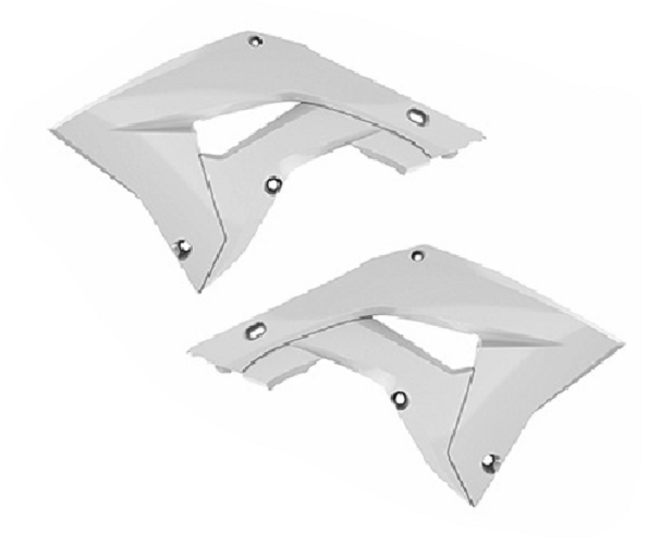 Polisport Honda radiator scoops CR 125 250 2002 - 2007 RESTYLE, White - motocross4u