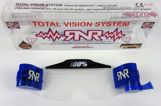 Rip n Roll TVS - 100% Strata / Accuri Total Vision System, Blue - motocross4u