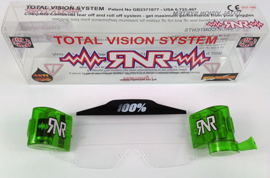 Rip n Roll TVS - 100% Strata / Accuri Total Vision System, Green - motocross4u