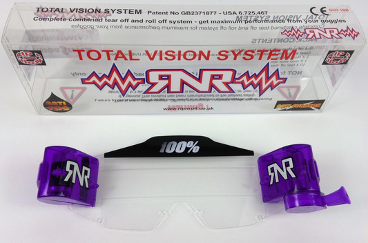 Rip n Roll TVS - 100% Strata / Accuri Total Vision System, Purple - motocross4u