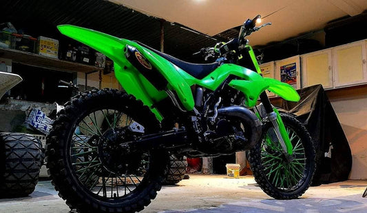 Polisport Kawasaki Plastic Kit KX 125 KX 250 2003 - 2008 Restyle, Lime Green - motocross4u