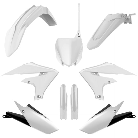 Polisport Yamaha Plastic Kit with Fork Guards YZF 250 2019 - 2023 YZF 450 2018 - 2022, White - motocross4u