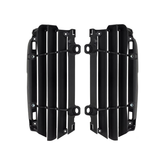Polisport Gas Gas Husqvarna KTM Radiator Louvers SX SXF TC FC 2023 - 2024 MC MCF EC ECF EXC EXCF TE FE 2024 ONLY, Black - motocross4u