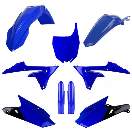 Polisport Yamaha Plastic Kit with Fork Guards YZF 250 2014 - 2018 YZF 450 14 - 2017, All Blue - motocross4u