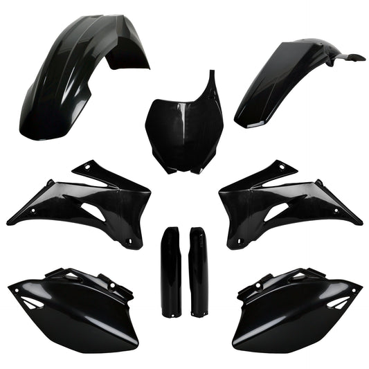 Polisport Yamaha Plastic Kit with Fork Guards YZF 250 YZF 450 2006 - 2007, Black - motocross4u