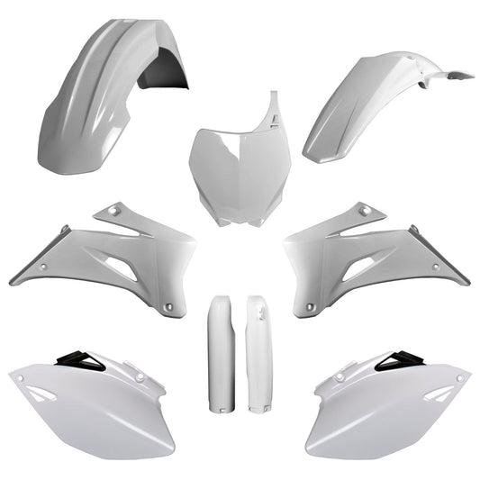 Polisport Yamaha Plastic Kit with Fork Guards YZF 250 YZF 450 2006 - 2007, White - motocross4u