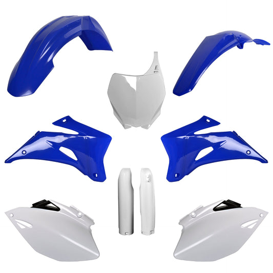 Polisport Yamaha Plastic Kit with Fork Guards YZF 250 YZF 450 2006 - 2007, OEM Blue - motocross4u