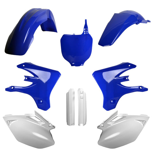 Polisport Yamaha Plastic Kit with Fork Guards YZF 250 YZF 450 2003 - 2004, OEM Blue - motocross4u