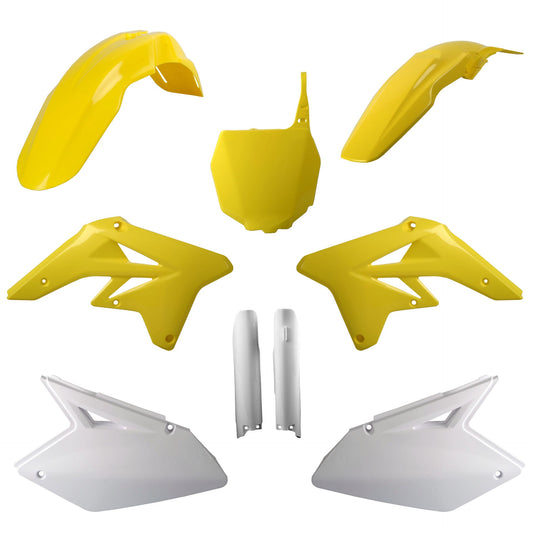 Polisport Suzuki Plastic Kit with Fork Guards RMZ 250 2007 - 2009, OEM Yellow - motocross4u